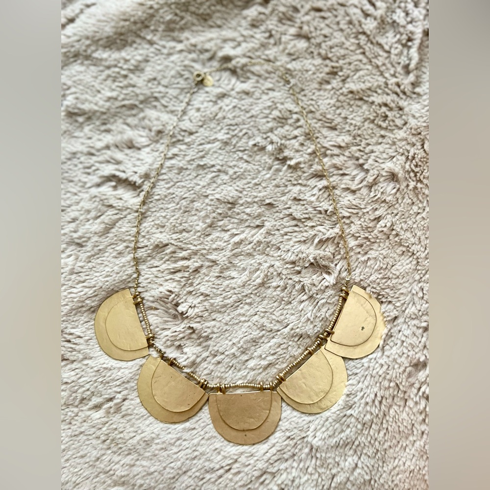 LOFT Golden Disk Necklace